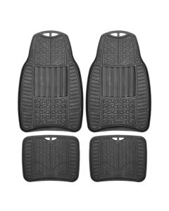 RUBBER MICHELIN MAT SET 4PC BLACK