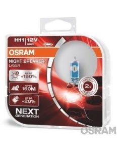 Osram Night Breaker Laser Head/Spotlight Bulb H11 12v 55w PGJ19-2