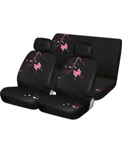 PINK BUTTERFLY SEAT COVER SET
