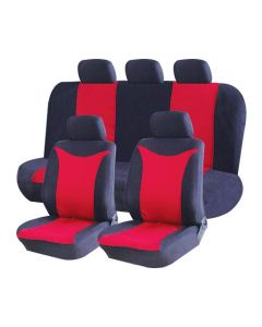 BIRDS EYE SEAT COVER SET RED