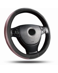 STEERING WHEEL COVER RED STITCH