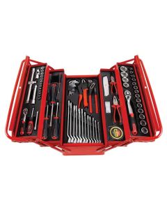 1/4" & 1/2" DR. 5-TIER CANTI-LEVER METAL CASE TOOL SET (METRIC)