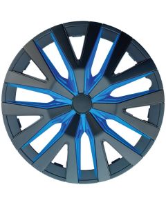 Autogear Wheel Cover Set 14 Inch - Matt - Black/ Blue