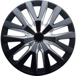 Midas Autogear Wheel Cover Set 14 Inch - Matt - Black/ Silver