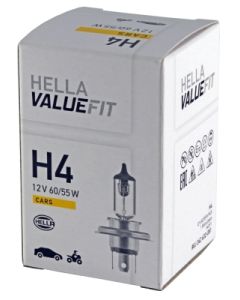 Hella Value Fit Headlight / Spotlight Bulb 12v H4 60/55w P43t