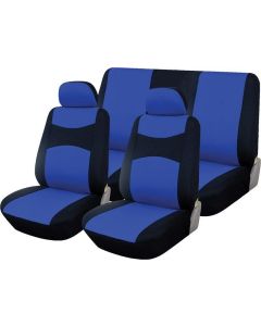 Autogear 6 Piece Promo Seat Cover Set Black / Blue