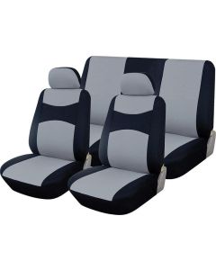 Autogear 6 Piece Promo Seat Cover Set Black/Silver