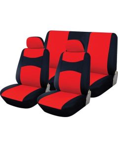 Autogear 6 Piece Promo Seat Cover Set Black/Red