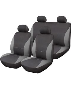 Autogear 11 Piece Imola Seat Cover Set Grey / Black