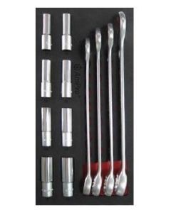 AMPRO Shadow Foam Tray 12 Piece 1/2″ Socket and Spanner Set