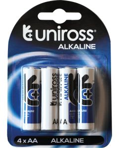 Uniross 4 Pack AA Alkaline Battery