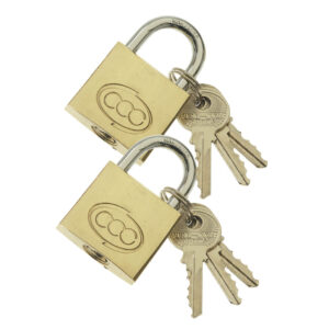 Autogear Pad Lock Brass 50mm 2 Piece Key - Alike