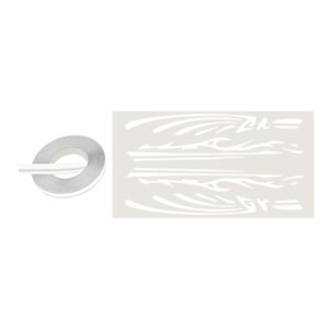 Autogear Twinstripe White 11mm x 9.75m Double 2.5 x 6m