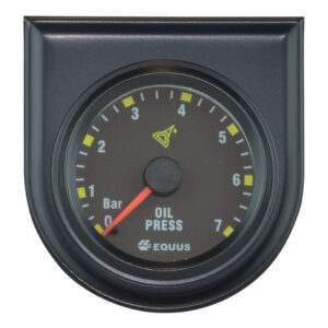 EQUUS 52mm Mechanical Oil Pressure Gauge (0-100 PSI / 0-7 BAR) 270° Sweep