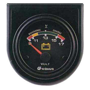 EQUUS 52mm Electrical Voltmeter (9-17V) 90° Sweep