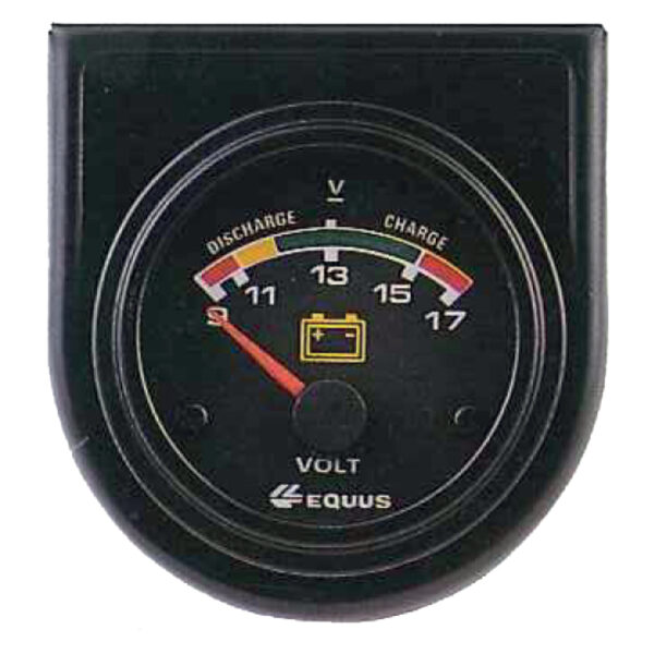EQUUS 52mm Electrical Voltmeter (9-17V) 90° Sweep