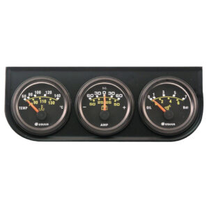 EQUUS Triple Gauge Mechanical WT + OP + Volt  90° Sweep