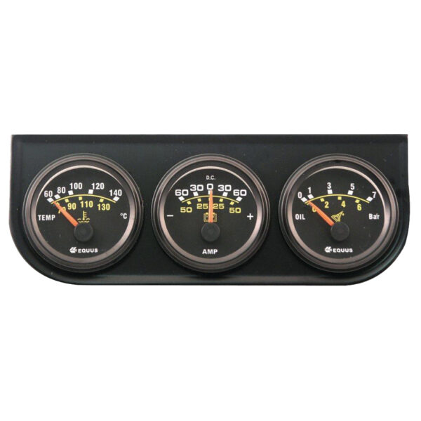 EQUUS Triple Gauge Mechanical WT + OP + Volt  90° Sweep