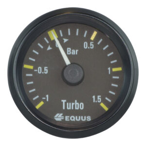 EQUUS 52mm Mechanical Turbo Charger Gauge (-1 - 0 - 1.5 BAR) 270° Sweep