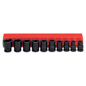 Ampro 10 Piece 1/2" Drive Air Impact Socket Set (Metric)