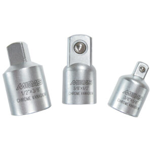 MidasPro 3 Piece 3/8" + 1/4" + 1/2" Drive Adapter Set