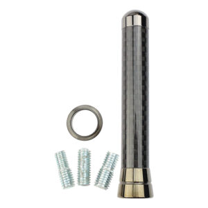Autogear - X Carbon Fibre Antenna 8cm Nickle Black