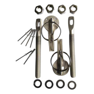 Autogear Bonnet Lock Pin Set in Sport Silver
