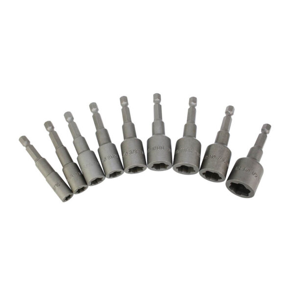 Autogear 9 Piece 1/4" Inch Drive Nut and Bolt Extractor Set