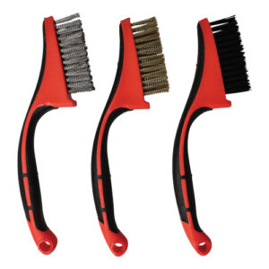 Autogear 3 Piece Universal Cleaning Brushes - Nylon / Steel / Brass