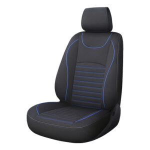 Autogear 1 Piece Seat Cushion Black / Blue Piping