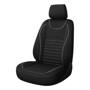 Autogear 1 Piece Seat Cushion Black / Grey Piping