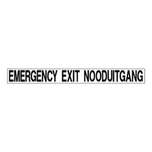 Autogear Emergency Exit Black Sticker 590mm x 50m