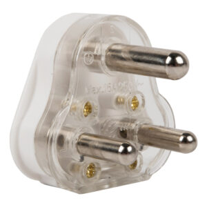 Electricmate Plugtop White Hollow Pin