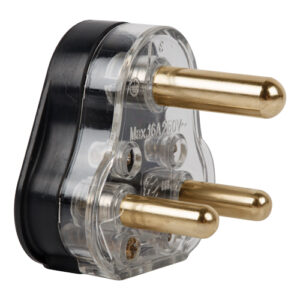 Electricmate Plugtop Black Hollow Pin