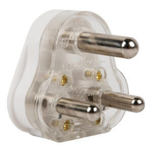 Electricmate Plugtop White Solid Pin