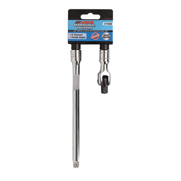 MidasPro 3/8" Drive 2 Piece Extension Bar Set 8 and Flexi