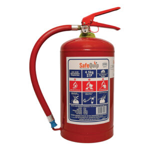 Safequip 4.5KG Fire Extinguisher with Short Hose and J Bracket