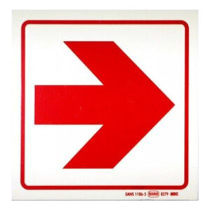 Safequip Red Arrow Sign 190 x 190mm