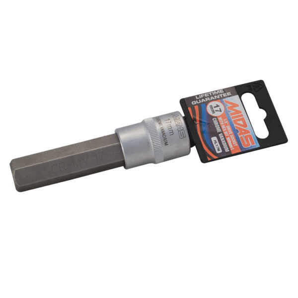 MidasPro 17mm Hex Bit Socket Bit 100mm Long