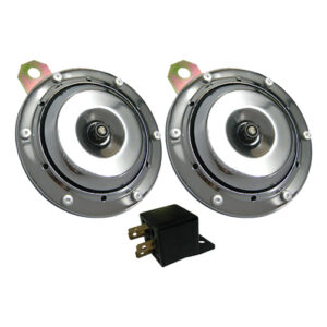 Autogear - X Twin Disc Horn with Relay Silver