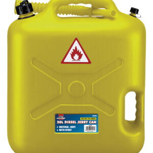 Autogear 20L Yellow Plastic Jerry Can - Diesel