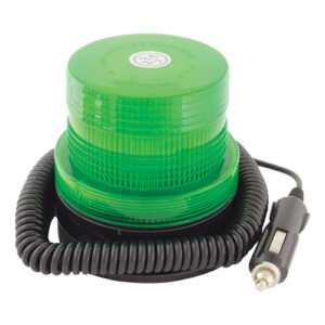 Autogear 12 / 24V Magnetic Green Stobe Light - 2 Flash