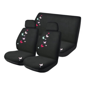Autogear 6 Piece Multicolor Butterfly Seat Cover Set