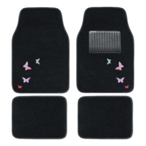 Autogear 4 Piece Multicolor Butterfly Mat Set
