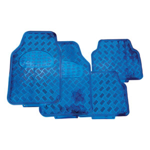 Autogear 4 Piece Aluminium Blue Mat Set