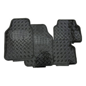 Autogear 4 Piece Aluminium Black Mat Set