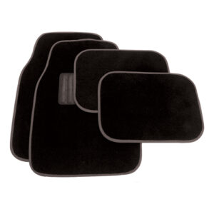 Autogear 4 Piece Grey Trim Carpet Mat Set