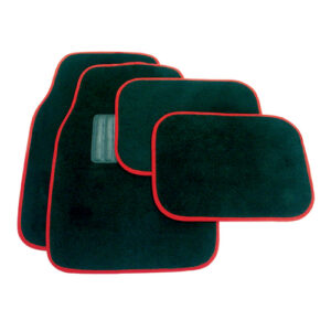 4Piece Grey Trim Carpet Mat Set