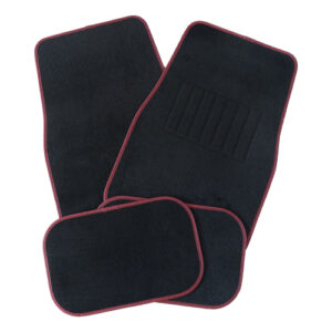 Autogear 4 Piece Red Carpet Mat Set
