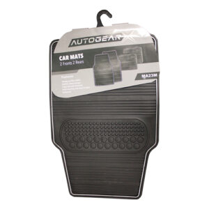 4Pc Black Rubber Mat Set